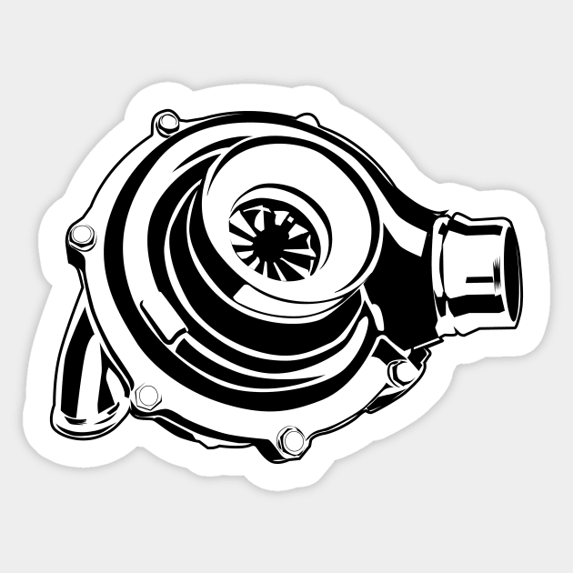 TURBO CHARGER Car part jdm illustration Sticker by ASAKDESIGNS